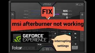msi afterburner not working / msi afterburner settings not being applied [fix]