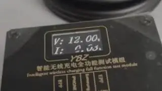 15w wireless charger test result 12v/1.25A