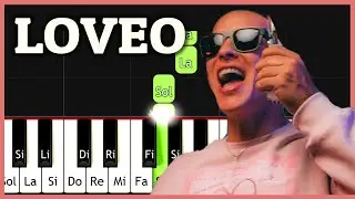 Nueva Canción de DADDY YANKEE en Piano Tutorial // LOVEO + Notas Fáciles