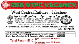 Railway NTPC New Vacancy | rrb new vacancy | ECR new vacancy | ntpc vacancy 2022 #rrb_ntpc #rrbntpc
