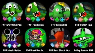 FNF Rainbow Friends, FNF Showtime, FNF Pop Music, FNF Music Fire, Raptime Battle, FNF Funkin Rap