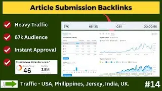 Article Submission Backlink | 45+DR Heavy Traffic | 