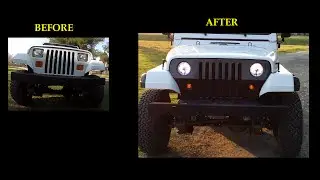 Installing Jeep Wrangler YJ Conversion Kit Square to Round (Circle) Headlights