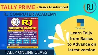 Learn Tally from Basics to Advance on latest release||Tally for beginners||RJ COMPUTER ACADEMY