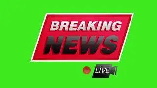 Pop up Breaking News Live for News Green Screen   Free HD Video Clips