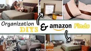 MASTER BEDROOM MAKEOVER | DIY DECOR, Dollar Tree Organization & AMAZON FINDS! SPEED CLEAN WITH ME