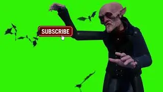 Vampire Subscribe & Like Button FREE Greenscreen ◈ Halloween VFX