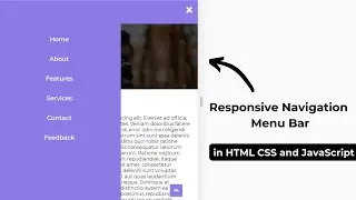 Responsive Sticky Navigation Menu Bar using HTML CSS and JavaScript