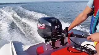 Скорость лодочного мотора Hangkai 9.9, замер скорости