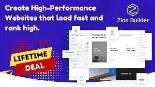 Zion Builder Lifetime Deal - The Fastest WordPress Page Builder in 2026