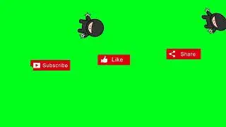 Green Screen Subscribe Button Animated Free Video 2021