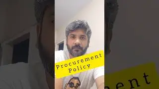 Procurement Policy | Purchase Policy #supplychaindoctrine #supplychain #procurement #purchase