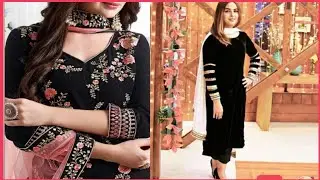 Black Velvet Dress designs | Black Velvet Dress Outfit Ideas