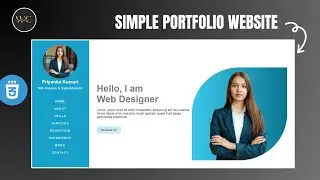 How To Make Portfolio Website Landing Page Using HTML and CSS | Portfolio Website | In Hindi