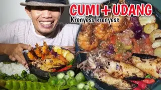CUMI GORENG UDANG BAKAR KRENYESS LALAP PETE TERONG | Mr.J'E•308