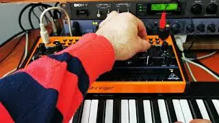 Behringer Crave analog synth (short demo) TC Electronics M350 processor and Sony SRP-L300 compressor