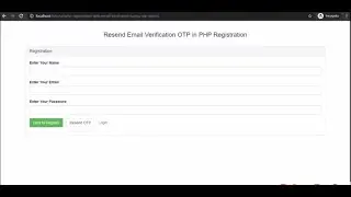 🔴 LIVE -- Resend OTP Through Email Method Using PHP.