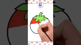 How to draw a Tomato🍅 Easy Drawing 