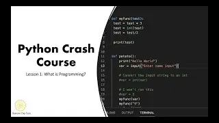 Introduction to Programming | Python Crash Course Lesson 1