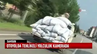 Otoyolda tehlikeli yolculuk kamerada!