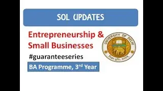 Entrepreneurship & Small Businesses I Important Questions I SOL
