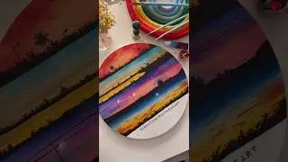 Sunset Vibe - Part 4 #shorts #trending #art #ytshorts #acrylicpainting #diy