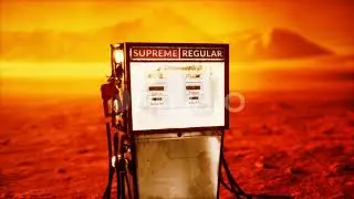 A Vintage Rusted Gas Pump Abandoned in the Desert | Motion Graphics - Envato elements