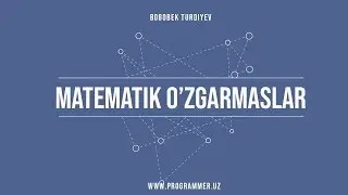 18 Matematik o'zgarmaslar - Php Uz