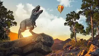 PHOTOSHOP DINOSAUR THE LOST WORLD (Photo Editing)
