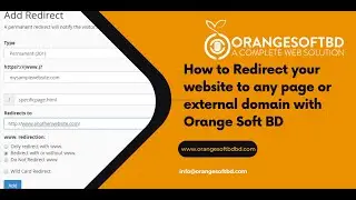 How to Redirect your website to any page or external domain with Orange Soft BD