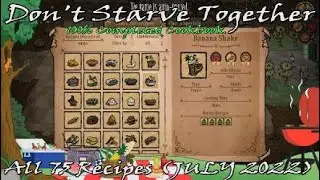 Don't Starve Together PS4/PS5: 100% Completed Cookbook (All 75 Crockpot Recipes)