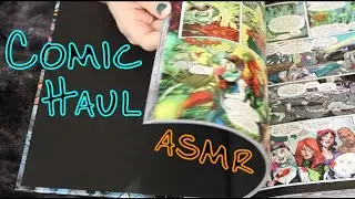 ASMR Comics Haul 📚Whispered 📚Harley Quinn, Monstress, Exorsisters 📚Light Tap & Scratch, Page Turning