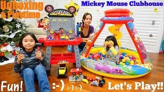 Kids' Playhouse Playtime! Mickey Mouse Clubhouse Workbench Playset. Mickey's Roadster Racers