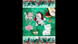 Cute Watercolor Christmas Painting Ideas with Kittens 🎄 #short #shorts
