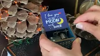 Blue You are My Sunshine Wooden Music Box