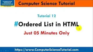 Ordered List in HTML