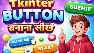 Tkinter Button Tutorial 🔥 | Python GUI Buttons in 1 Minute (Hindi)