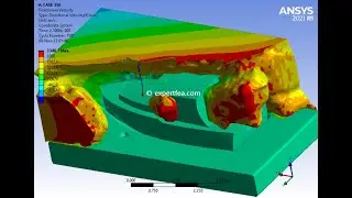 Coupled Eulerian - Lagrangian FEA of a Torpedo Detonation Near a Boat - ANSYS WB Explicit Dynamics