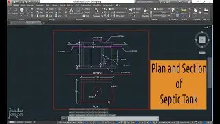 How to Draw Plan and Section of Septic Tank in AutoCad | MDS | Civil Cube