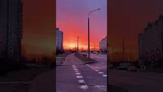 Dawn in the city of M. Winter. #shorts #shortvideo