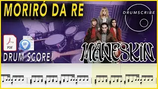 Morirò da Re - Måneskin | DRUM SCORE Sheet Music | #79 DRUMSCRIBE