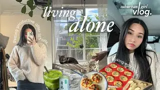 living alone diaries 🧸 | my first day unemployed: cooking, trying new matcha & drive-thru snacks