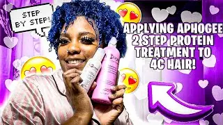 How To Apply || ApHogee Two-Step Protein Treatment On Natural 4c Hair !!