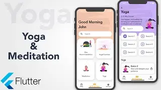 Flutter tutorial Yoga and Meditation app | Flutter UI speed code | Fitness app