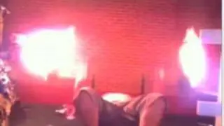 Shaycarl's insane flaming benchpress!