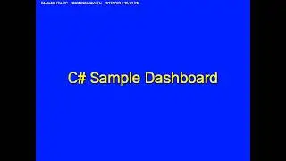 C# Sample Dashboard