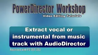 Extract vocal or instrumental content from a music audio track with AudioDirector