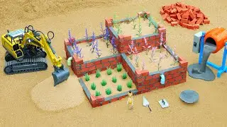 Animal Attack on Garden! Rebuilding with Mini Bricks | Creative DIY Science Project