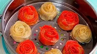Манты Розы 🌹 🌹 🌹 🥟🥟🥟🍽️☕🫖☕Мантуи гули садбарги🌹🌹🌹 🥟🥟🥟🍽️☕🫖☕👩‍🍳.