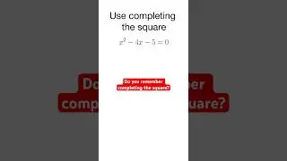 Completing the Square Example #maths #algebra #mathrefresher